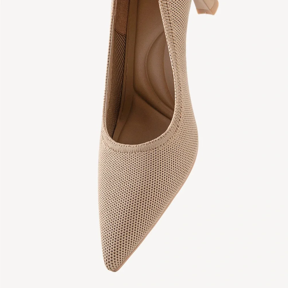 Cozy Island Minimalist Mesh Stiletto Heeled Pumps - Picture 2 of 6
